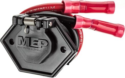 MotorGuide 8M0120717 Xi Series طقم دعامة تثبيت سريعة التحرير لمحركات التصيد - مركب - أسود وأتوود 8M4000953 قابس طاقة محرك التصيد، ثنائي الشق، يتصل بـ 12 فولت in Saudi Arabia