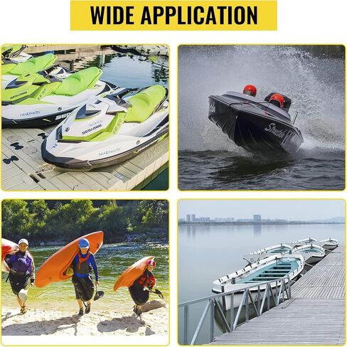 Watercraft PWC Dolly، حامل جت سكي، مقطورة تخزين قارب بعرض قابل للتعديل مع أربع عجلات وفرامل، عربة مائية لقارب صيد التزلج على الجليد in Kuwait