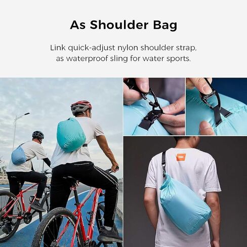 Ultralight Dry Bags 3 Piece Set - Waterproof Siliconized Dry Sack Accessory for Lightweight Travel, Boating, Kayaking, Camping, Swimming(Gray, 2L 4L 8L 3 Pack) in Saudi Arabia