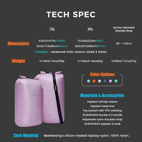Ultralight Dry Bags 3 Piece Set - Waterproof Siliconized Dry Sack Accessory for Lightweight Travel, Boating, Kayaking, Camping, Swimming(Gray, 2L 4L 8L 3 Pack) in Saudi Arabia