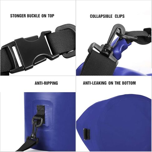 حقيبة Unigear الجافة مقاومة للماء، 2L/5L/10L/20L/30L/40L حقائب عائمة وخفيفة الوزن للتجديف وركوب القوارب وصيد الأسماك والسباحة والتخييم مع حافظة هاتف مقاومة للماء in Kuwait
