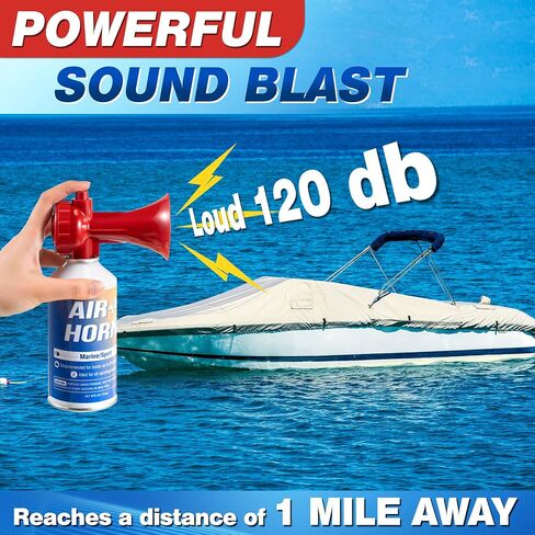 Enhon Large Air Horn 8.3 oz, Handheld Very Loud Air Horn Can for Safety, Marine Fog Horn Blow Horns Boat Accessories, Coast Guard, Emergency Use for Sporting Events, Camping, Animals Alarm in Saudi Arabia