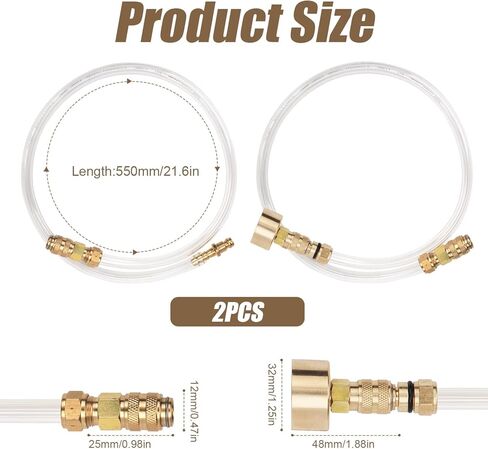 قطعتان من مجموعة أدوات تنزف التوجيه الهيدروليكي، أنبوب حشو مجموعة أدوات تسييل القارب مع دوار نحاسي متوافق مع التوجيه الهيدروليكي Seastar لمجموعة الأدوات البحرية للخوذ الهيدروليكية الداخلية الخارجية in Kuwait