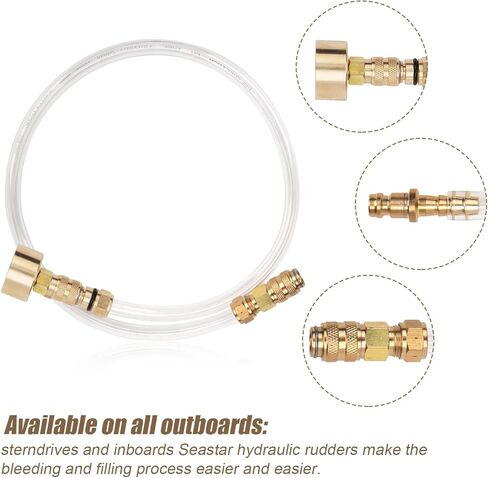 قطعتان من مجموعة أدوات تنزف التوجيه الهيدروليكي، أنبوب حشو مجموعة أدوات تسييل القارب مع دوار نحاسي متوافق مع التوجيه الهيدروليكي Seastar لمجموعة الأدوات البحرية للخوذ الهيدروليكية الداخلية الخارجية in Kuwait