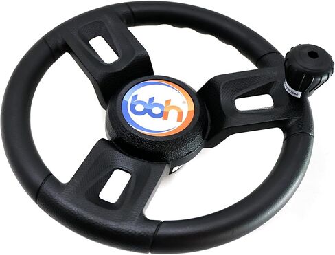 عجلة قيادة القارب العالمية BBH مع مقبض مقاس M 13-1/2 بوصة مقبض بولي يوريثان ناعم مقاوم للماء مع غطاء in Kuwait