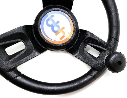 عجلة قيادة القارب العالمية BBH مع مقبض مقاس M 13-1/2 بوصة مقبض بولي يوريثان ناعم مقاوم للماء مع غطاء in Kuwait