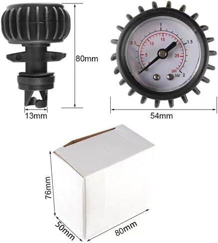 Barometer Kayak Air Pressure Gauge,Inflatable Boat raft Pressure Gauge with Air Valve Connector 2 BAR/ 29 PSI in Kuwait