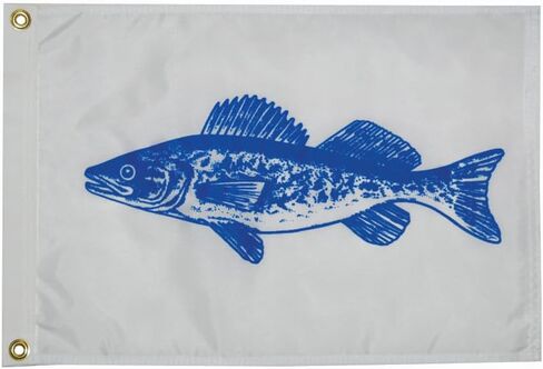 Taylor Made Products, Fisherman's Catch Flag, Fish Pennant, Nylon, 12 inch x 18 inch in Saudi Arabia