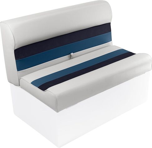 مجموعة وسائد مقعد بونتون من سلسلة فاخرة 8WD100-1009 من Wise 37 بوصة (قاعدة 8WD100-1B-204 مطلوبة لإكمالها)، أبيض/أحمر/فحمي in Kuwait