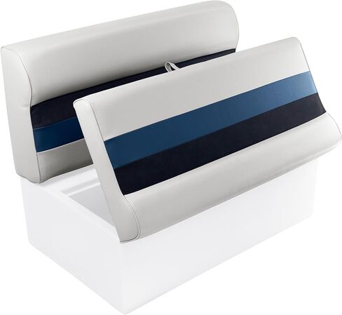 مجموعة وسائد مقعد بونتون من سلسلة فاخرة 8WD100-1009 من Wise 37 بوصة (قاعدة 8WD100-1B-204 مطلوبة لإكمالها)، أبيض/أحمر/فحمي in Kuwait