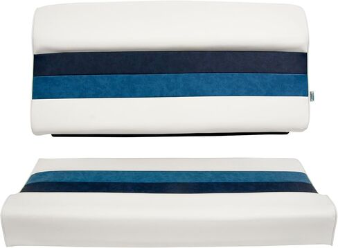 مجموعة وسائد مقعد بونتون من سلسلة فاخرة 8WD100-1009 من Wise 37 بوصة (قاعدة 8WD100-1B-204 مطلوبة لإكمالها)، أبيض/أحمر/فحمي in Kuwait