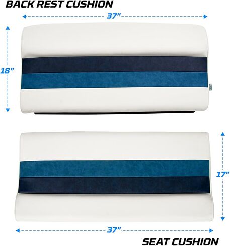 مجموعة وسائد مقعد بونتون من سلسلة فاخرة 8WD100-1009 من Wise 37 بوصة (قاعدة 8WD100-1B-204 مطلوبة لإكمالها)، أبيض/أحمر/فحمي in Kuwait