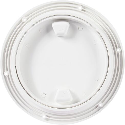 Xztrdi Boat-Ready White Round Non-Slip Inspection Hatches - Sizes 4", 6", 8" with Detachable Cover - ABS Plastic Screw Out Access Hatch Cover for Kayak, Yacht, Marine Accessories White in Kuwait