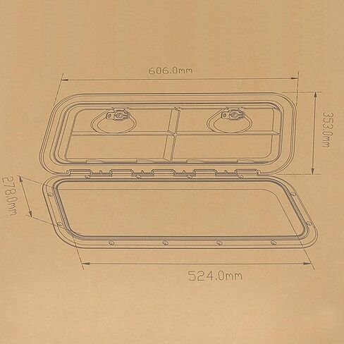 YaeMarine 24" x 14" Deck Access Hatch & Lid Marine Caravan RV (353mm x 606mm) (Black) in Saudi Arabia