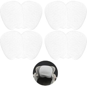 4 Pairs Tongue Pads for Shoes, White Felt Forefoot Cushion Pads Invisible Soft Shoe Back Sticker Anti-Slip Shoe Pads Self Adhesive Tongue Cushion Insert for Loose Shoe Replacement Men Women