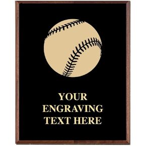 Crown Awards Baseball Plaques, Custom Engraved Etched Baseball Trophy Plaque Award, Great Customizable Baseball Team Gift Prime