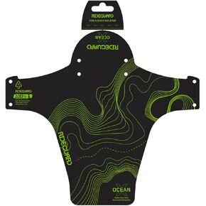 PF1 OceanX Front MTB Mudguard UK Made from 100% Recycled Fishing Nets 100% Recyclable. Mountain Bike Fits 24", 26", 27.5", 29", Plus Size and Fat Bikes.