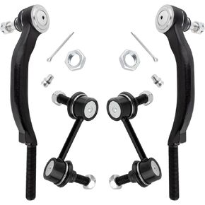 4Pcs Front Outer Tie Rod Sway Bars End Links Kit Set Fit For Chevrolet Trailblazer EXT & For GMC Envoy XL & For Oldsmobile Bravada & For Isuzu Ascender 2003 Replace# K6666 K6665 ES3675 ES3676