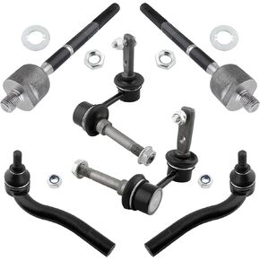 6Pcs Suspension Kit Front Inner & Outer Tie Rod End Stabilizer Sway Bar Links Fit For Lexus SC430 2002 2003 2004 2005 2006 2007 2008 2009 2010 Replace# K90675 K90679 ES80584 ES80585 EV800543
