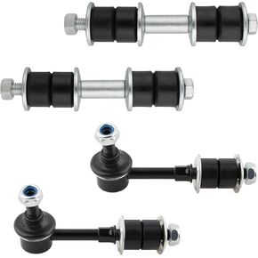 4Pcs Suspension Kit Front & Rear Sway Bar End Links Stabilizer Bar End Link Driver Passenger Side Fit For Mitsubishi Lancer 2002 2003 2004 2005 2006 2007 FWD 2.0L 2.4L Replace# K90247 K80374
