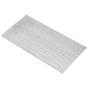 PATIKIL 7.9" L x 3.9" W Perforated Metal Sheets, 16Ga 0.06" Hole 304 Stainless Steel Mesh Stagger Expanded Perforated Metal Plate for Ventilation Filtration