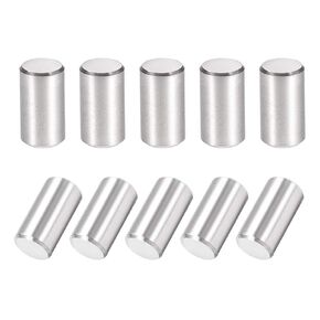 uxcell 10Pcs 8mm X 40mm Dowel Pin 304 Stainless Steel Cylindrical Shelf Support Pin Fasten Elements Silver Tone