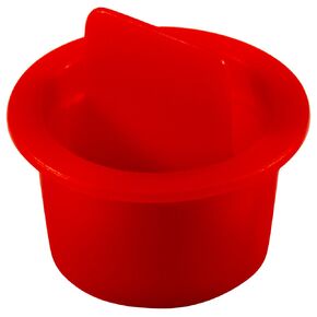 Caplugs ZCPT8Q1 Plastic Center Pull Tab Tapered Plug. CPT-8, PE-LD, Cap OD 0.88" Plug ID 0.727", Red (Pack of 100)