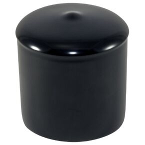 Caplugs 99390352 Plastic Cap with Flanges. VCF-2375-24, Vinyl, Cap ID 2.375" Length 1.500", Black (Pack of 12)