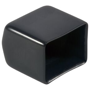 Caplugs 99390558 Plastic Rectangular Finishing Cap with Flat End Grip. VRF-750X1000-16, Vinyl, Length 1.000" ID 1.000", Black (Pack of 40)