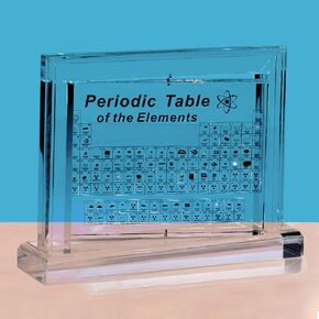 Periodic Table with Real Elements Inside, Periodic Table of Elements Acrylic Periodic Table Display with 83 Real Elements Samples, Colorful Light Base Gift for Teachers, Student Crafts Decor