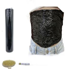 Black Osmotic Wraps- Plastic Wraps with Dry Brush for Body Relaxing& Workout &Sweat Enhancer& 25CM*60M