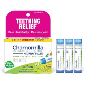 Boiron Chamomilla 30C Homeopathic Medicine for Teething Pain with Irritability Relief - 240 Pellets