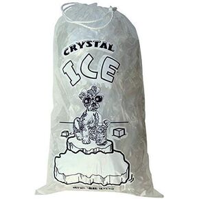 10 lb Ice Bags with Drawstring 11 in x 19 in x 1.4 mil Pack of 500 Heavy Duty Commercial Grade