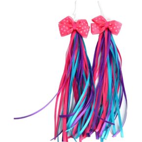 زوج واحد (قطعتان) ملون للأطفال دراجة دراجة سكوتر ترايك المقود مقبض فيونكة للدراجة مقابض دراجة متألقة طويلة شرابة شريط إكسسوارات حاملة الأطفال للفتيات والأولاد دراجة ديكو in Kuwait