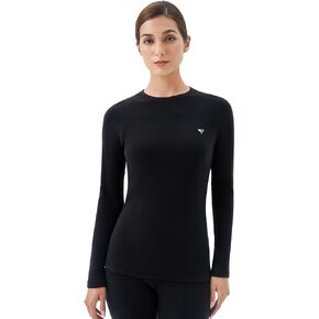 Thermal Underwear Womens - Base Layer Fleece Lined Top for Women, Long Sleeve Shirt Layering for Winter Cold Weather