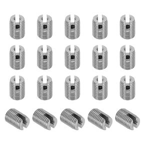 PATIKIL Self-Tapping Threaded Inserts, 20 Pcs M4 x M6.5 x 5mm 303 Stainless Steel Thread Adapter Reducer Slotted Screw Repair Inserts Nuts Sleeve