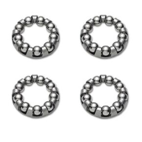5/16" X 9 Balls Bike Crank Bearings, Replacement Ball Bearing Retainer Cages Set for Bicycle Crank Bottom Bracket of Kids Bike, Lowrider Bike, Beach Cruisers, Pack of 4