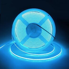 16.4FT/5M COB Flexible LED Strip Light DC12V/24V 528leds/m Bendable Tape (12V, Red)
