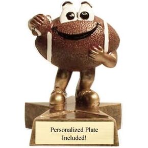 Football Little Buddy Trophy with 3 Lines of Custom Text