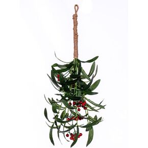 Vickerman 17" Red Berry and Mistletoe Spray, 2 per Bag.