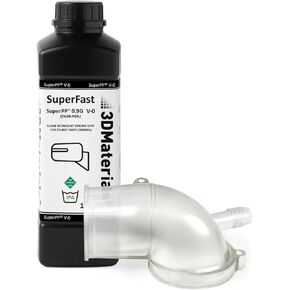 SuperPP 0.9GPa UL94 V-0, Toughest 3D Printer Resin for Flame-Retardant Engineering Parts, Made in Korea (1000g, Clear)
