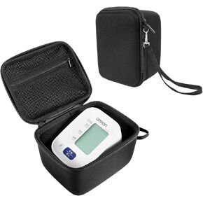 Hard Carrying Case Compatible with OMRON Blood Pressure Monitor Bronze BP5100 / Upper Arm 3 Series Home Blood Pressure Monitor,Wrist Blood Pressure Monitor Storage Organizer Bag with Handle(Case Only)