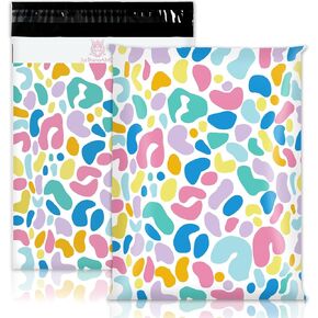 100Pcs Poly Mailer 10 x 13 Inch Colorful Irregular Pattern Packaging Bags Self Seal Mailing Envelope Bags for Small Business Clothing
