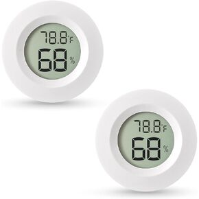 3-Pack Mini Hygrometer & Thermometer, Indoor Outdoor Digital Humidity Meter Gauge Temperature, ℉/℃, for Home, Office, Reptile, Car, Greenhouse, Lab, Terrarium, Cellar.. A01 White in Kuwait