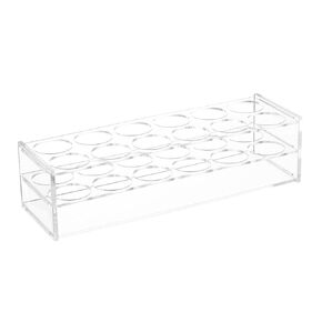 PATIKIL 12 Holes Tube Rack, 40mm Round Hole Acrylic Tube Holder Stand Suitable for Less Than 40mm Dia Tube for Laboratory Scientific Experiments, Clear