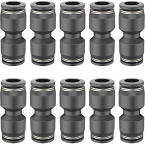 PU5/8"OD Black 5/8 push to connect fittings air fitting air hose quick connect fittings air line fittings air line quick connect fittings bowden coupler fuel line connector (10 per box)
