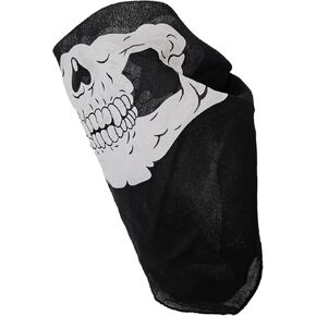 Skeleton Half Skull Face Bandana Mask Scarf Motocycling Biking Paintball Sport