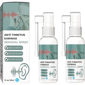 2Pcs Hearing Restoration Spray, Earwax Cleaning Spray, Tinnitus Earwax Removal Spray, Tinnitus Spray for Ear