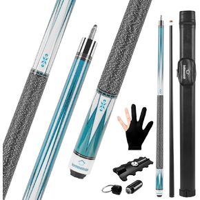 HomeSeason Pool Cue Stick 57" Billiard Cue Sticks Nylon Thread Grip Professional Low Deflection Pool Sticks