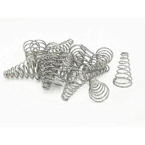 Compression Spring， RilexAwhile 15x6x26mm Metal Taper Conical Compression Spring Silver Tone 10 pcs
